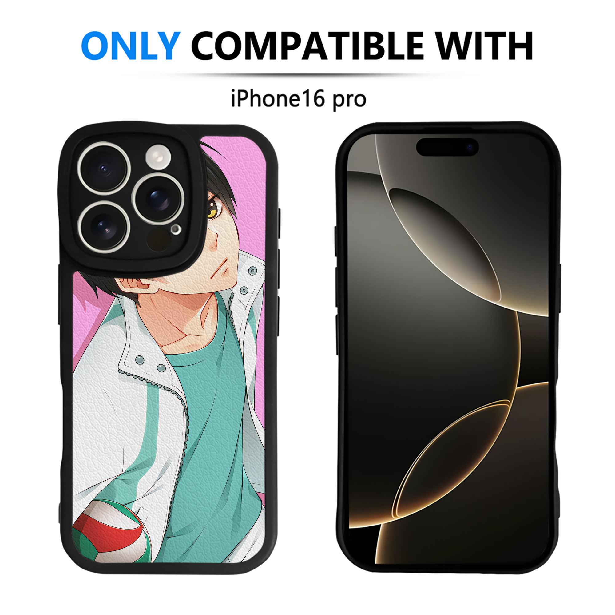 （画像用） ハイキュー!! Haikyu!! 【iPhone 16シリーズ対応】シリコンスマホケース（レザー調） 材質：シリコン